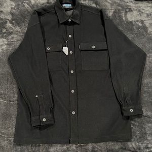 Men's XL Long sleeve "Kenneth Cole Reaction" button down shirt/shacket (Black)